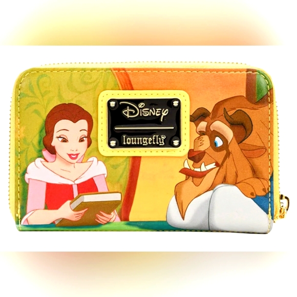 NWT Loungefly Disney Beauty & The Beast Satchel Bag, Wallet & CHARM - Picture 7 of 14
